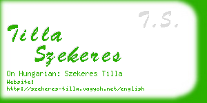 tilla szekeres business card